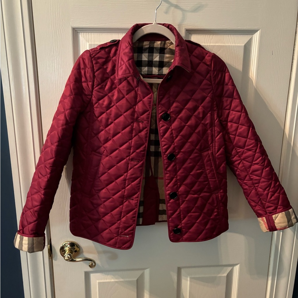 Girls Burberry Quilted Jacket Size 14